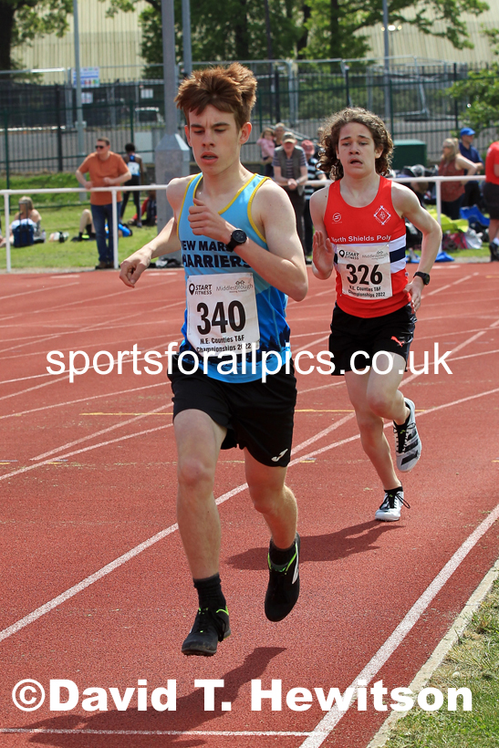 Men and Boys 1500 metres, 2022 North Eastern Track and Field Champs., Middlesbrough. David T. Hewitson/Sports for All Pics